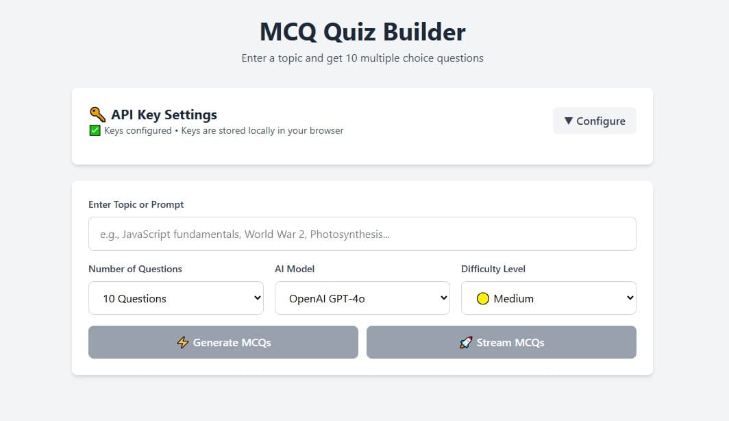 MCQ Builder